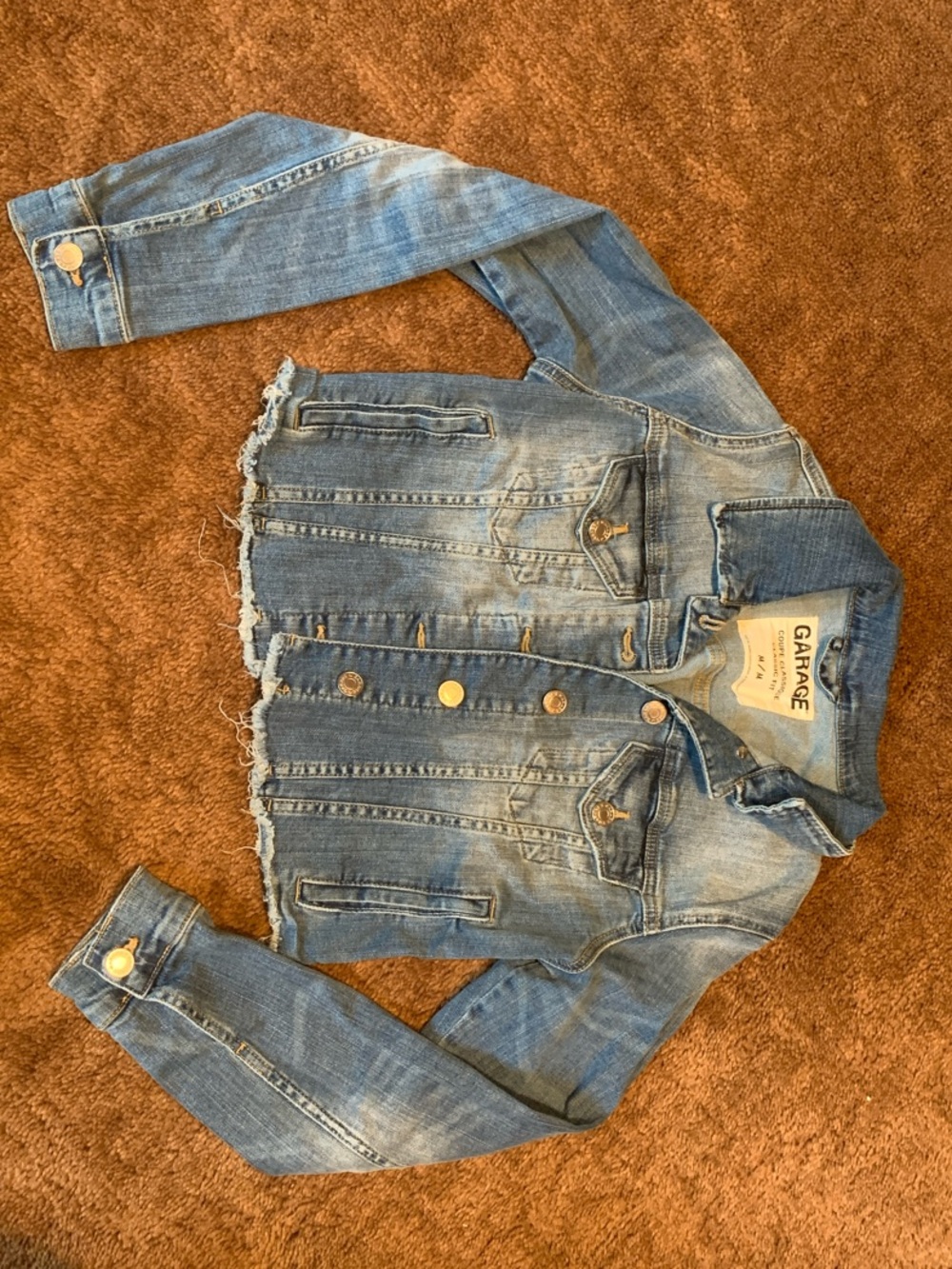 Garage Light Blue Distressed Denim Jacket